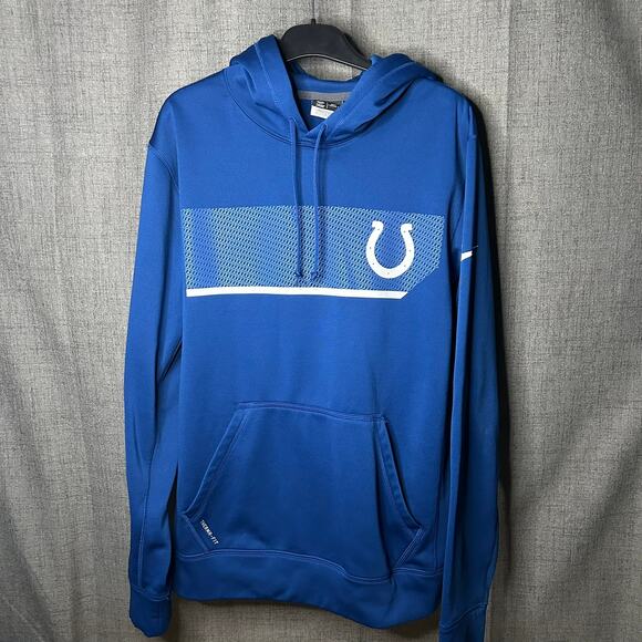 Nike Therma-Fit Colts Hoodie Men’s Small Blue On Field Indianapolis NFL - Picture 1 of 6
